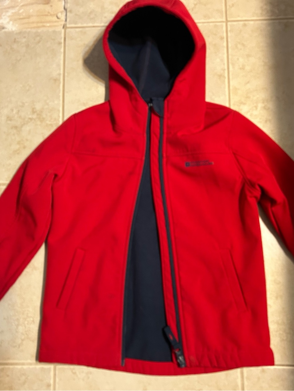 Kids Red Hooded mountain warehouse Jacket